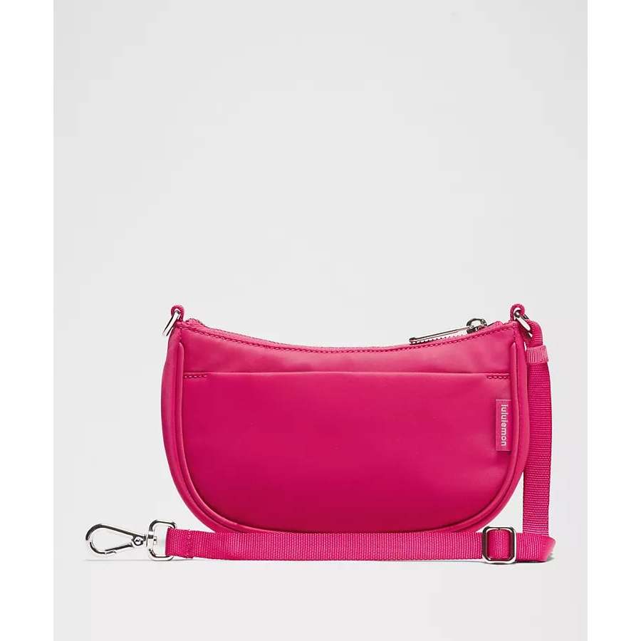 AUTHENTIC/ORIGINAL Lululemon City Essentials Mini Shoulder Bag 1L Pink Gray