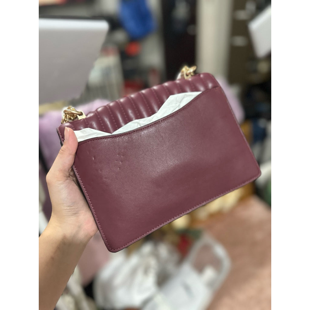 ORIG & IMPORTED RARE CCH Klare Crossbody Quilted Bag Mauve Red Maroon