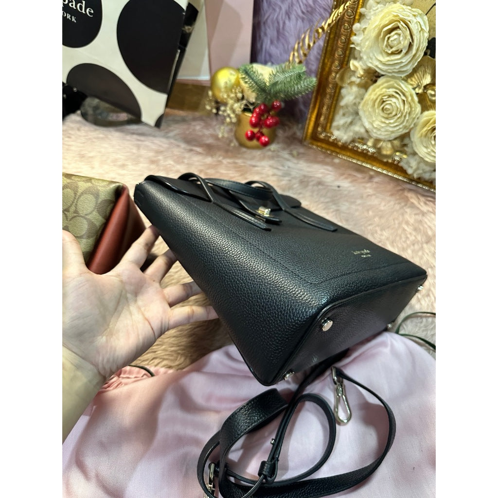 ORIG Preloved KS Retail Essential Medium North South Tote Black Bag