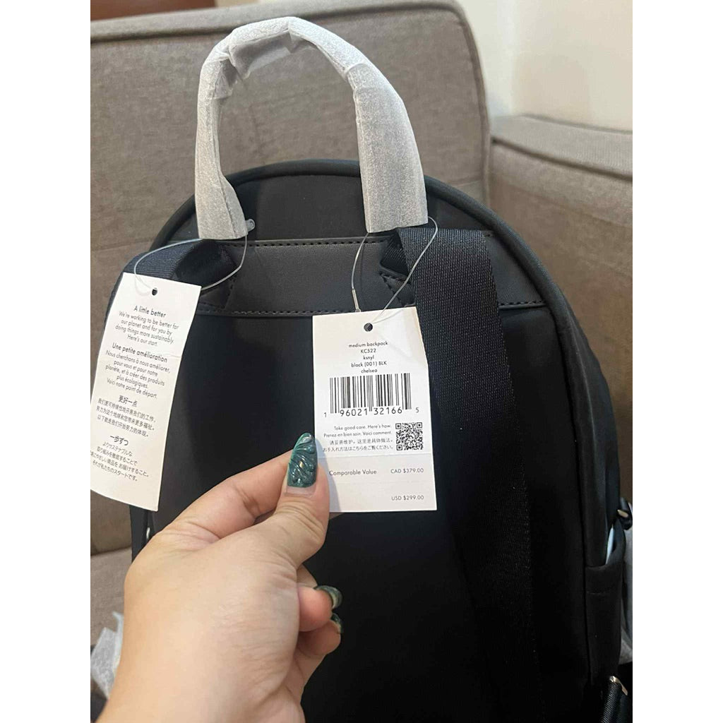 DISCONTINUED NO RESTOCK! ORIG & IMPORTED KS Chelsea Medium Backpack Black Nylon Bag Blue