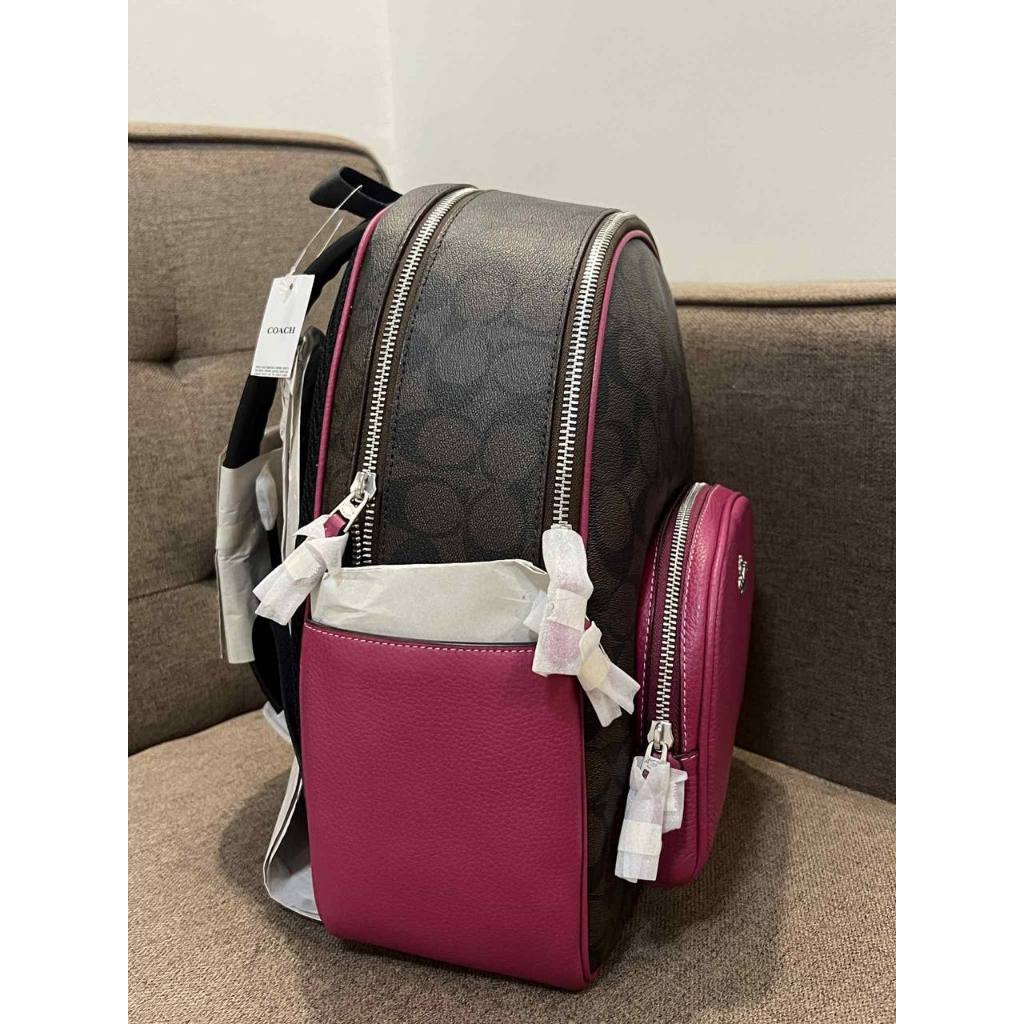 ORIG & IMPORTED CCH Medium Court Backpack In Signature Canvas Brown/Pink Bag
