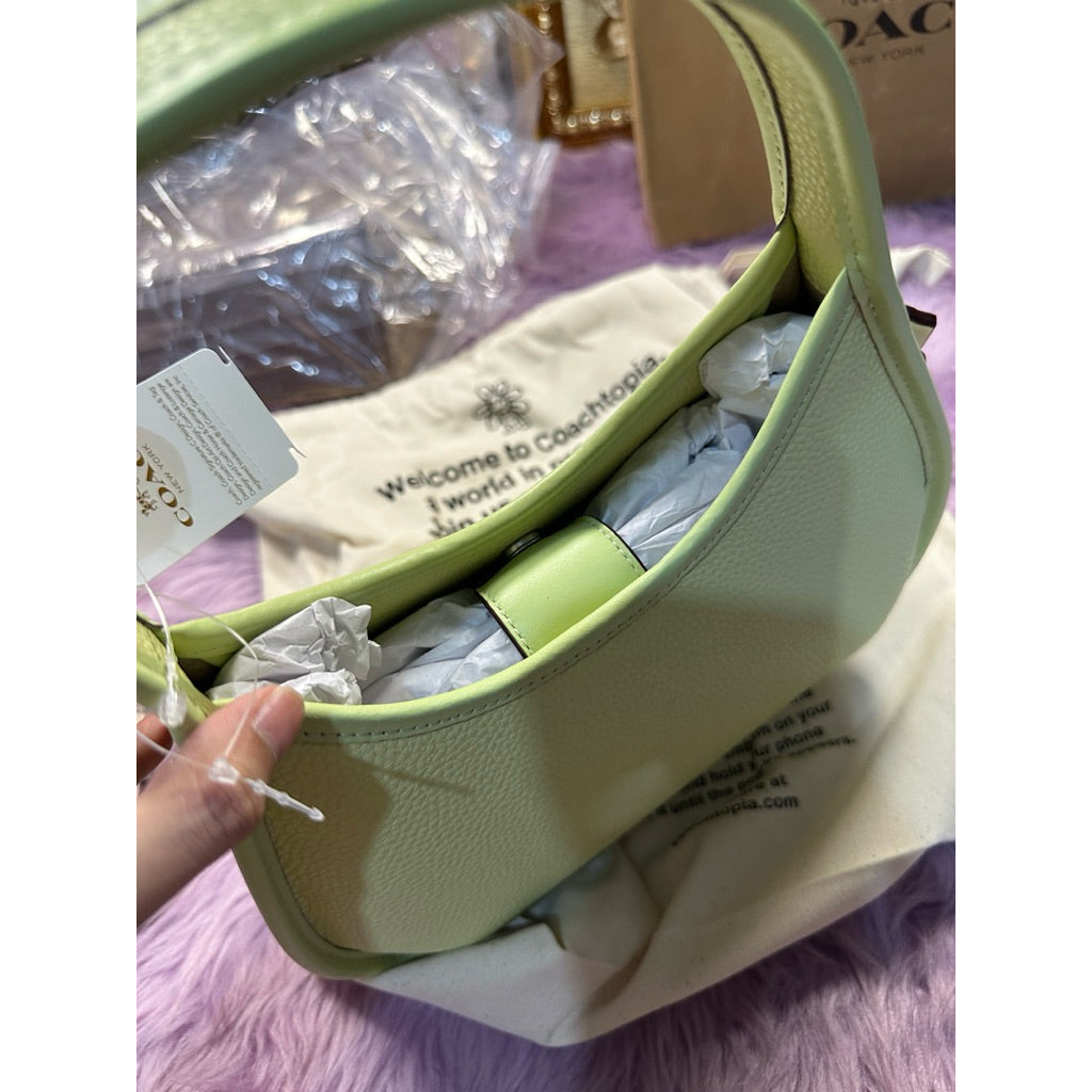AUTHENTIC/ORIGINAL CCH Retail Ergo Bag In Coachtopia Leather - LIME GREEN