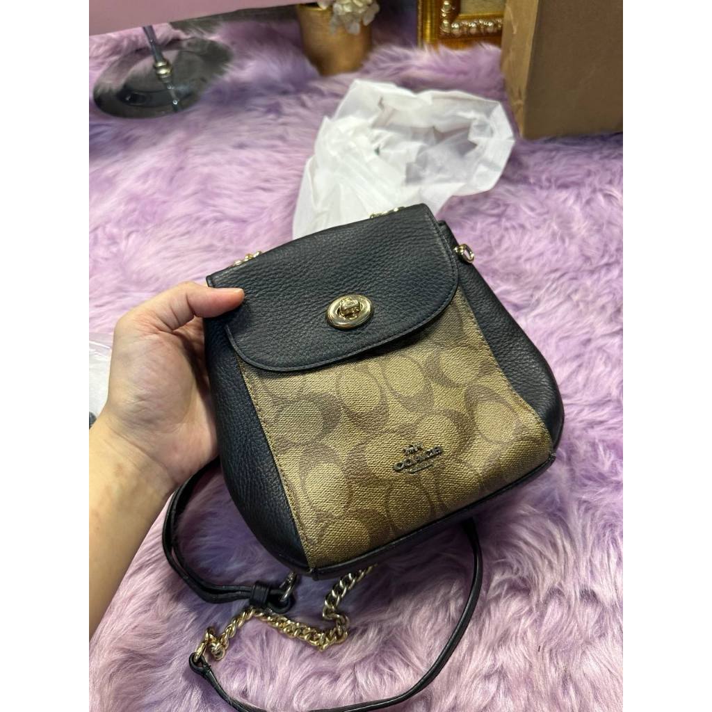 ORIG Preloved CCH Convertible Mini Backpack Khaki/Black Bag