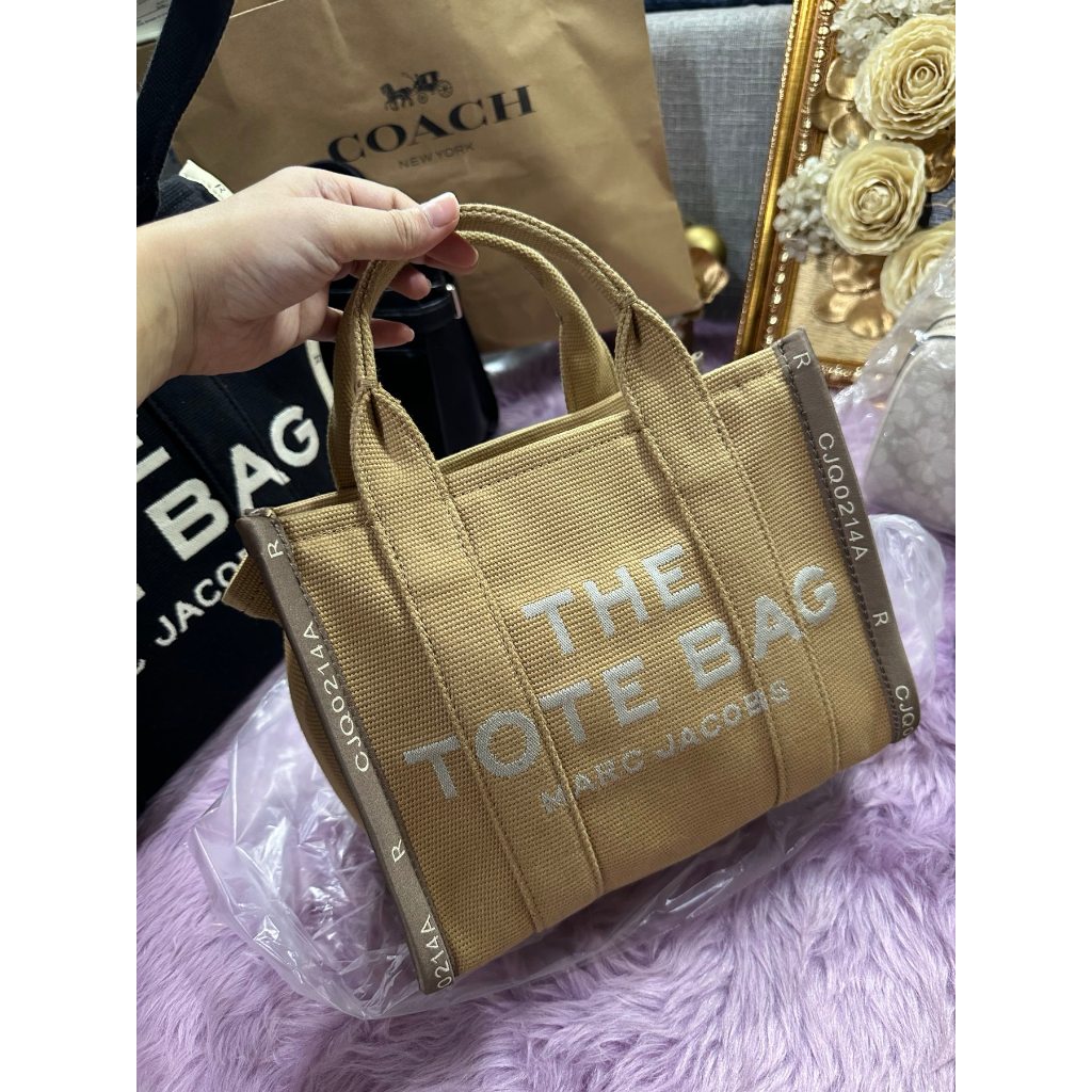 ORIG Preloved MJ The Jacquard Small Tote Bag Camel Brown