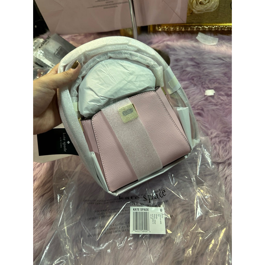 ORIG & IMPORTED KS Phoebe Mini Top Handle Crossbody Pink Black Bag