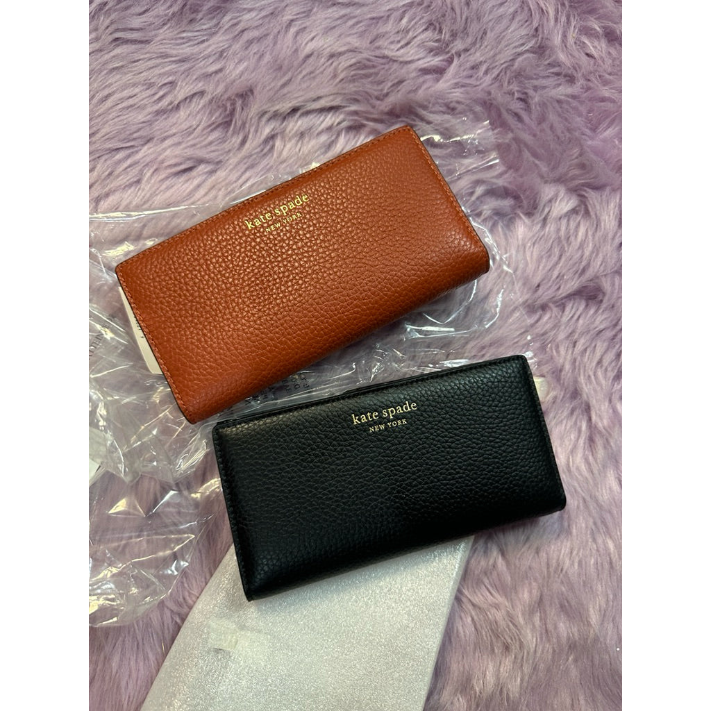 ORIG & IMPORTED KS Taylor Slim Bifold Black Brown Long Wallet