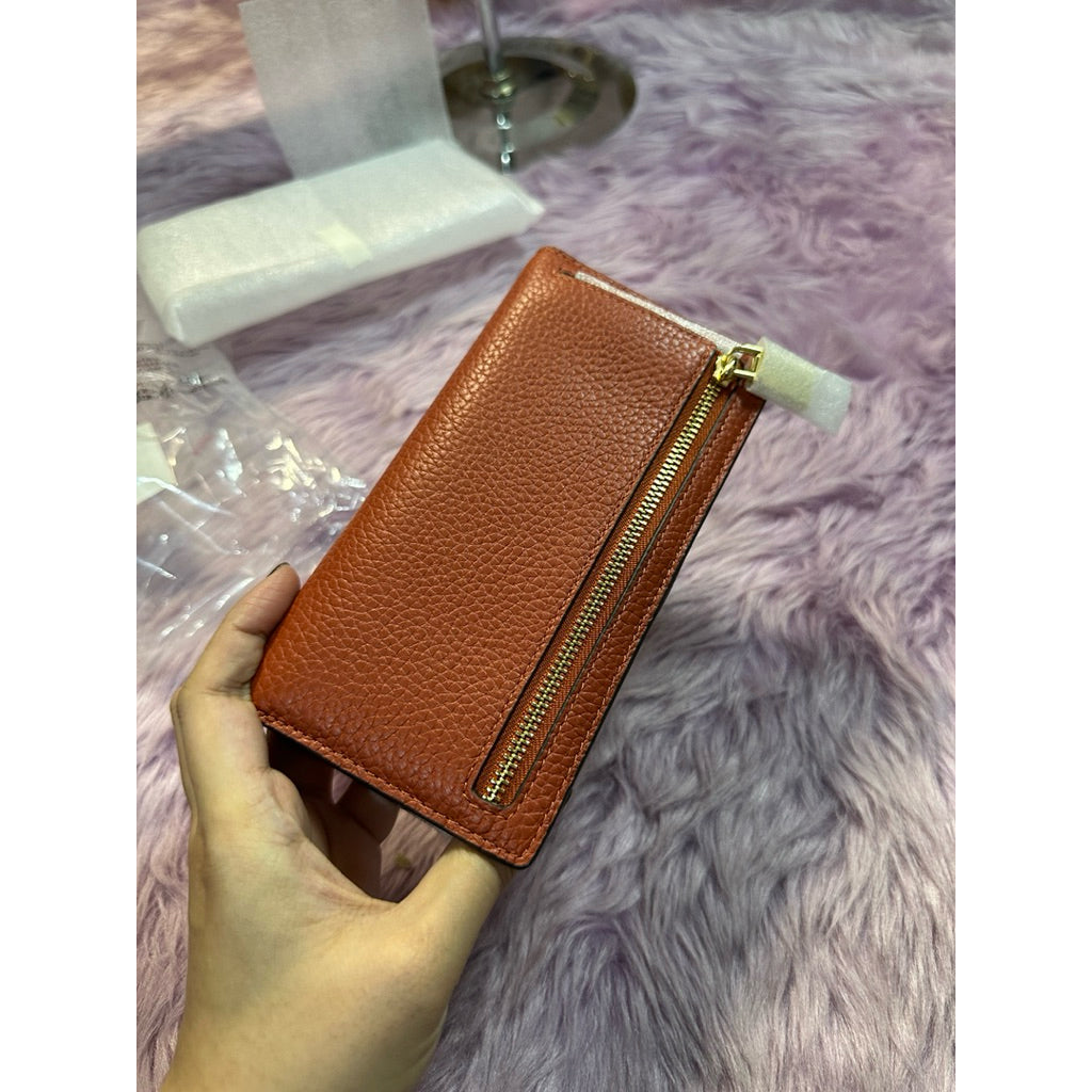 ORIG & IMPORTED KS Taylor Slim Bifold Black Brown Long Wallet
