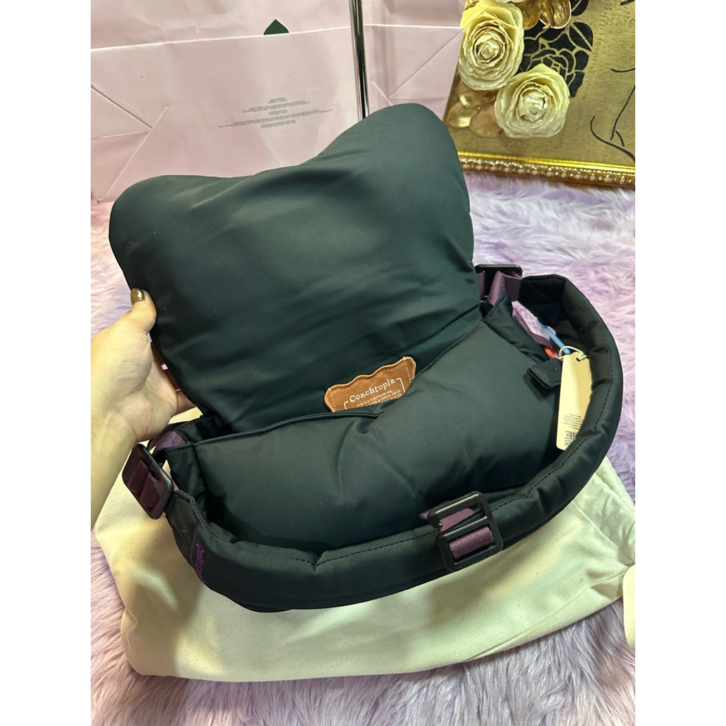 AUTHENTIC/ORIGINAL CCH Retail Coachtopia Loop Puffy Wavy Dinky Bag Black