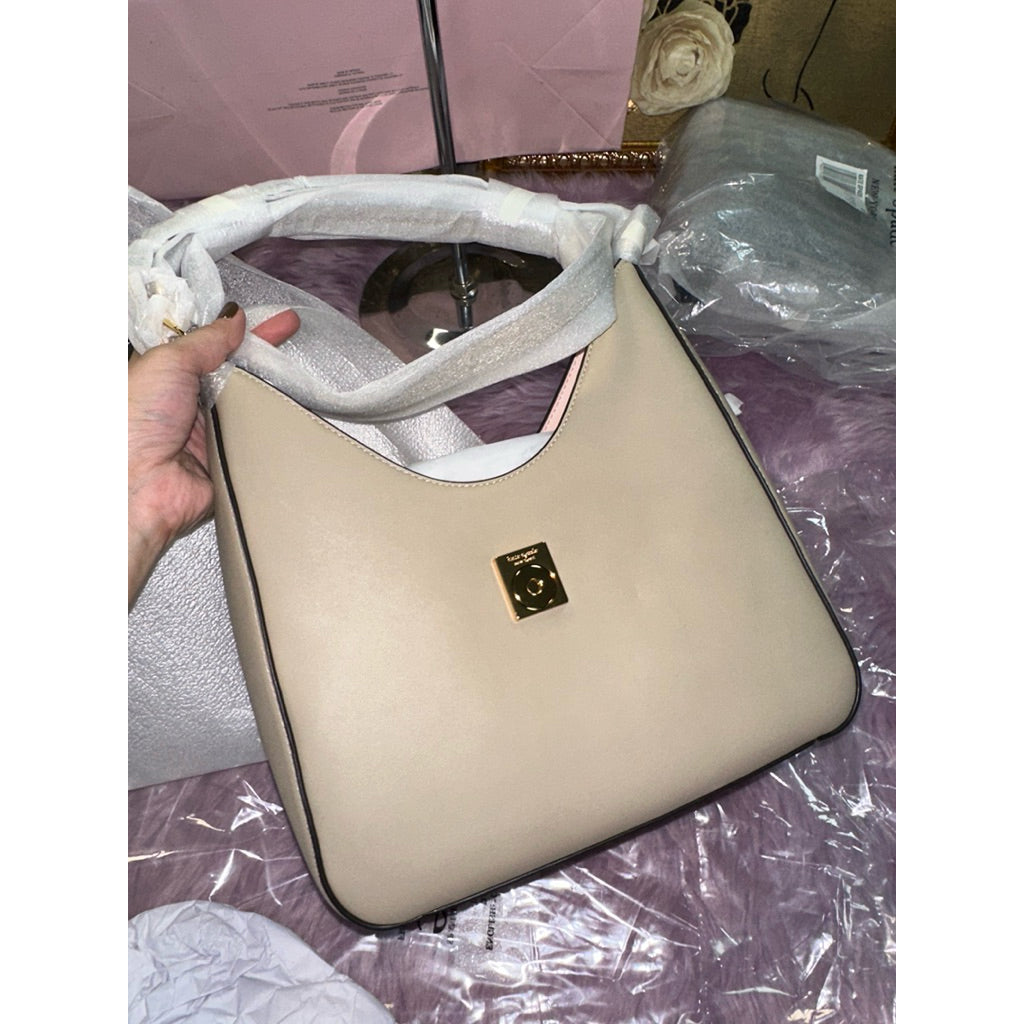 AUTHENTIC/ORIGINAL Kate Spade Dakota Large Taupe Hobo Bag