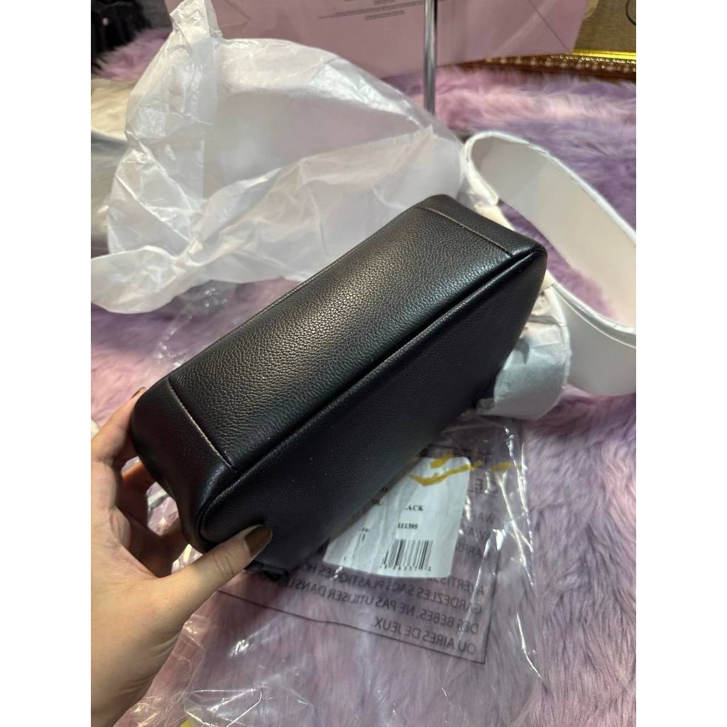 ORIG & IMPORTED TBurch Small Romy Leather Shoulder Bag Black