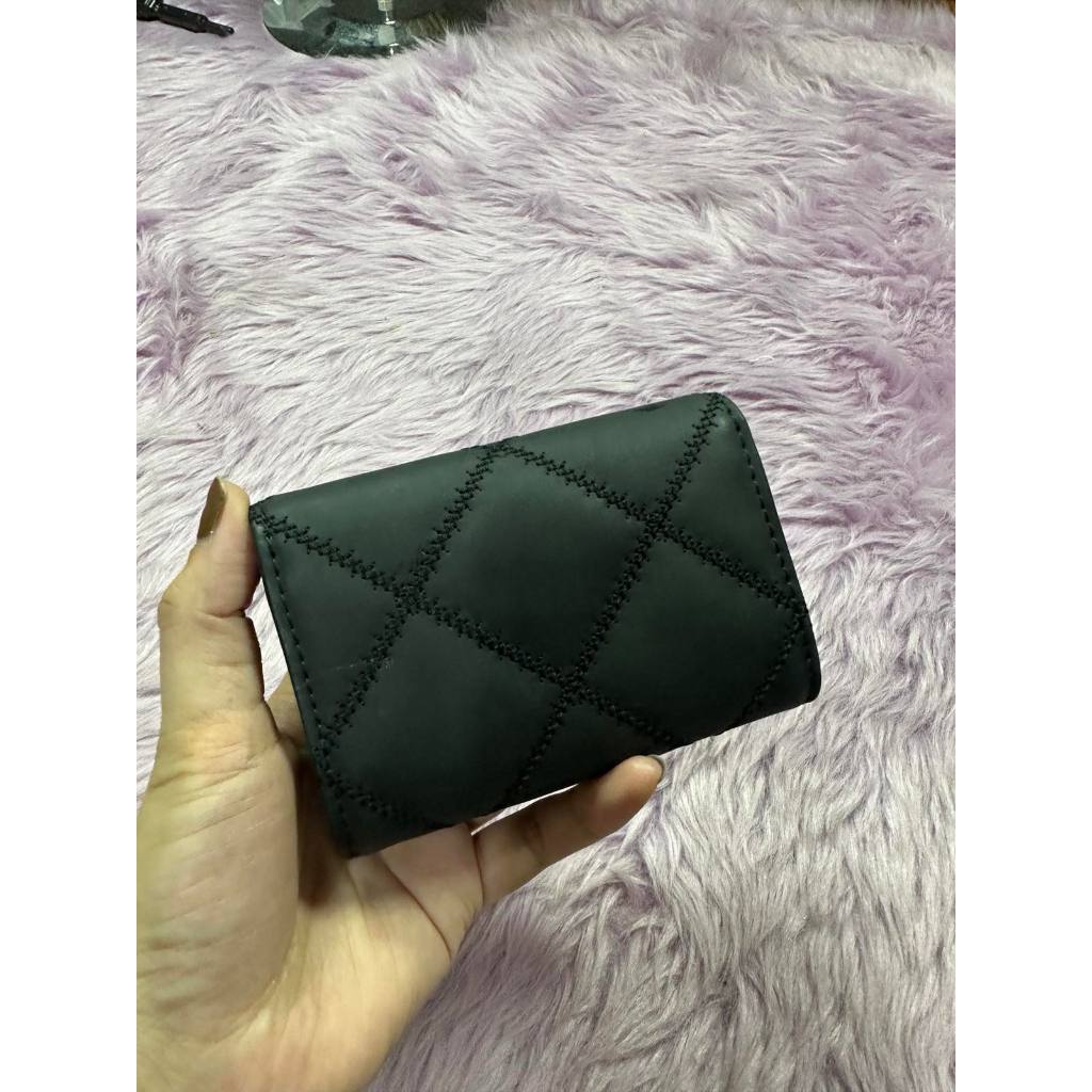 ORIG Preloved TB Willa Matte Card Case Small Black Wallet