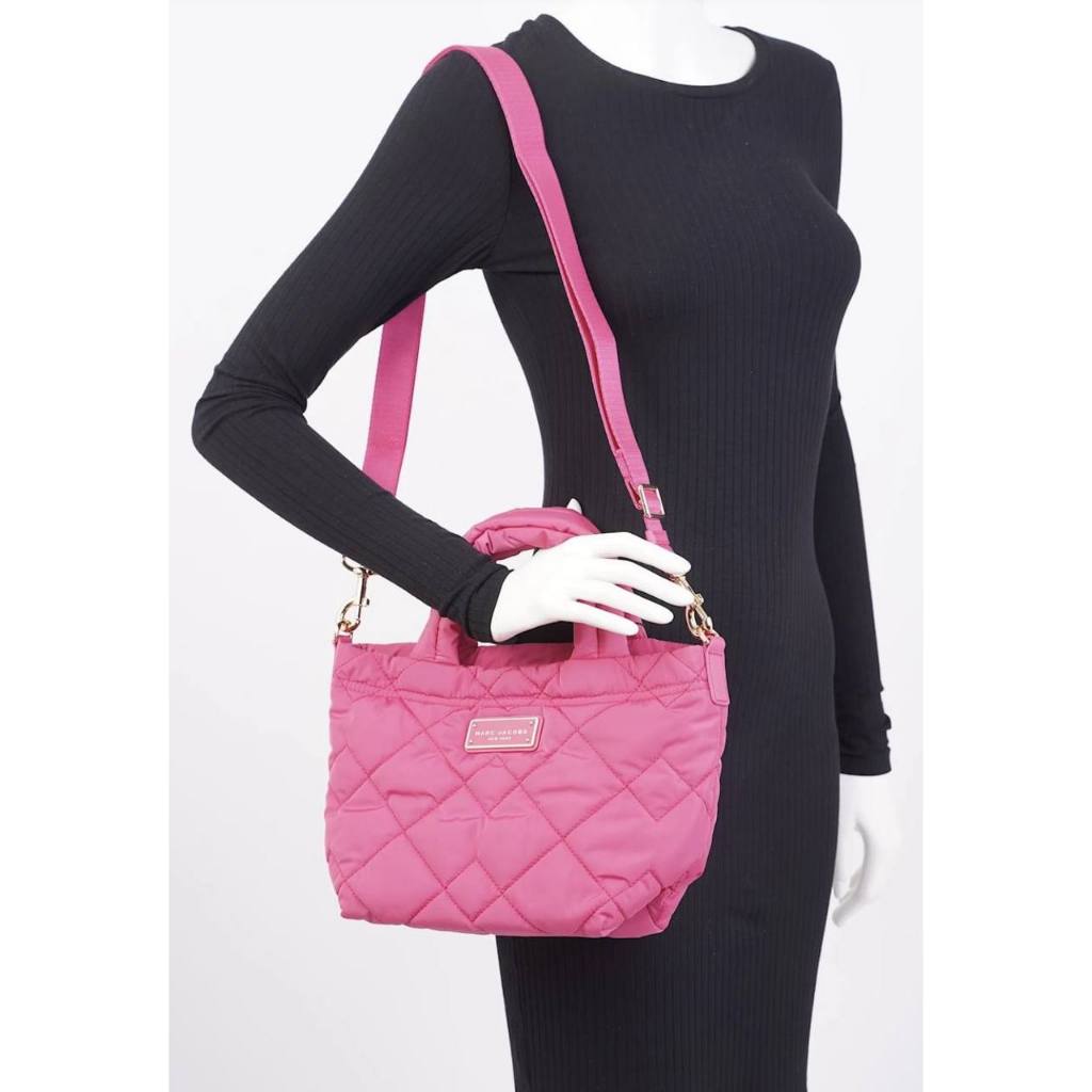 ORIG & IMPORTED MJ Quilted Nylon Mini Tote Bag Pink