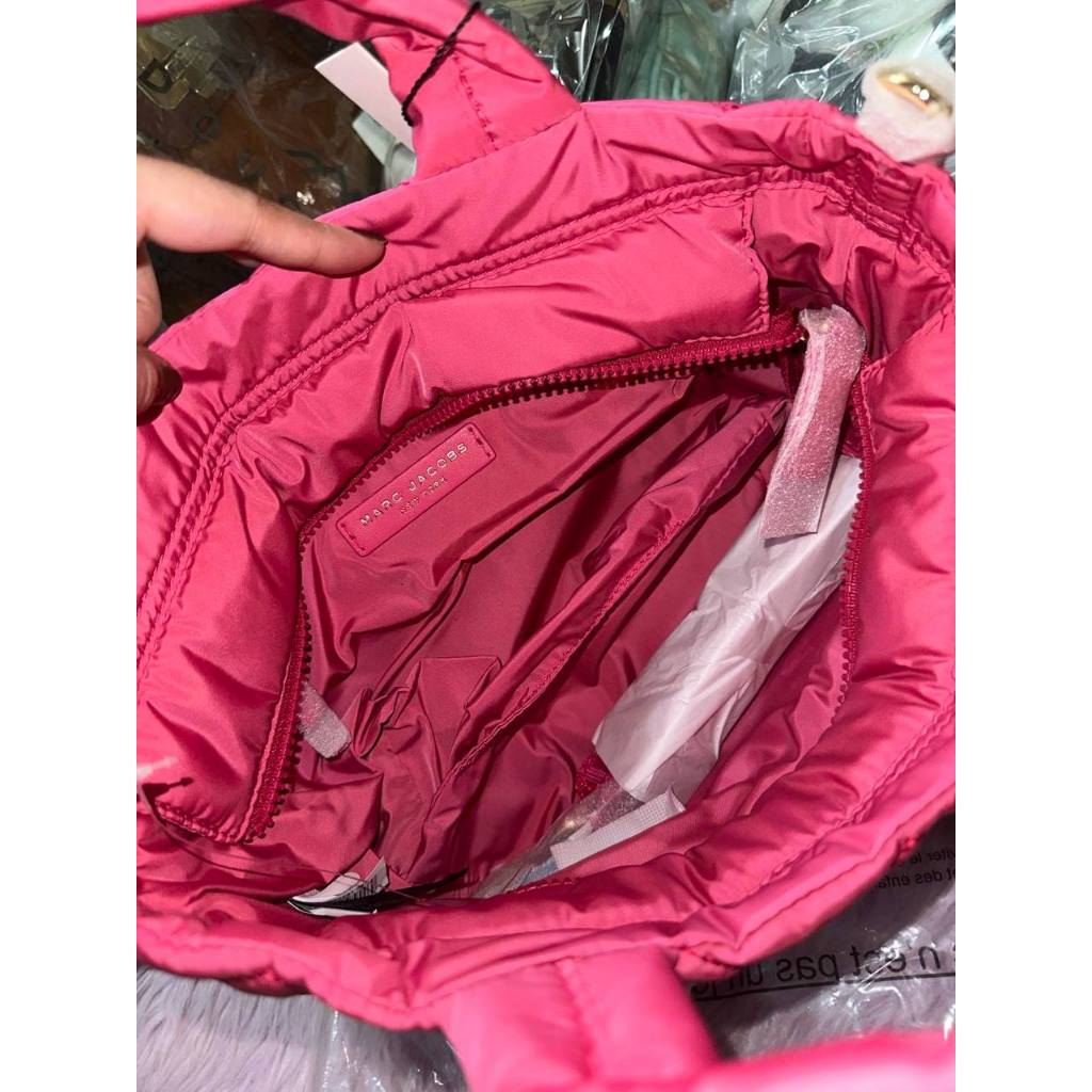 ORIG & IMPORTED MJ Quilted Nylon Mini Tote Bag Pink