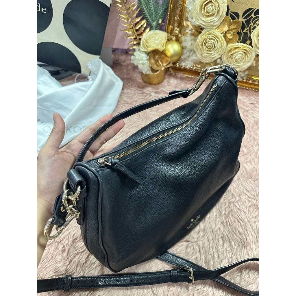 ORIG Preloved KS Mulberry Street Vivian Shoulder Large Black Bag