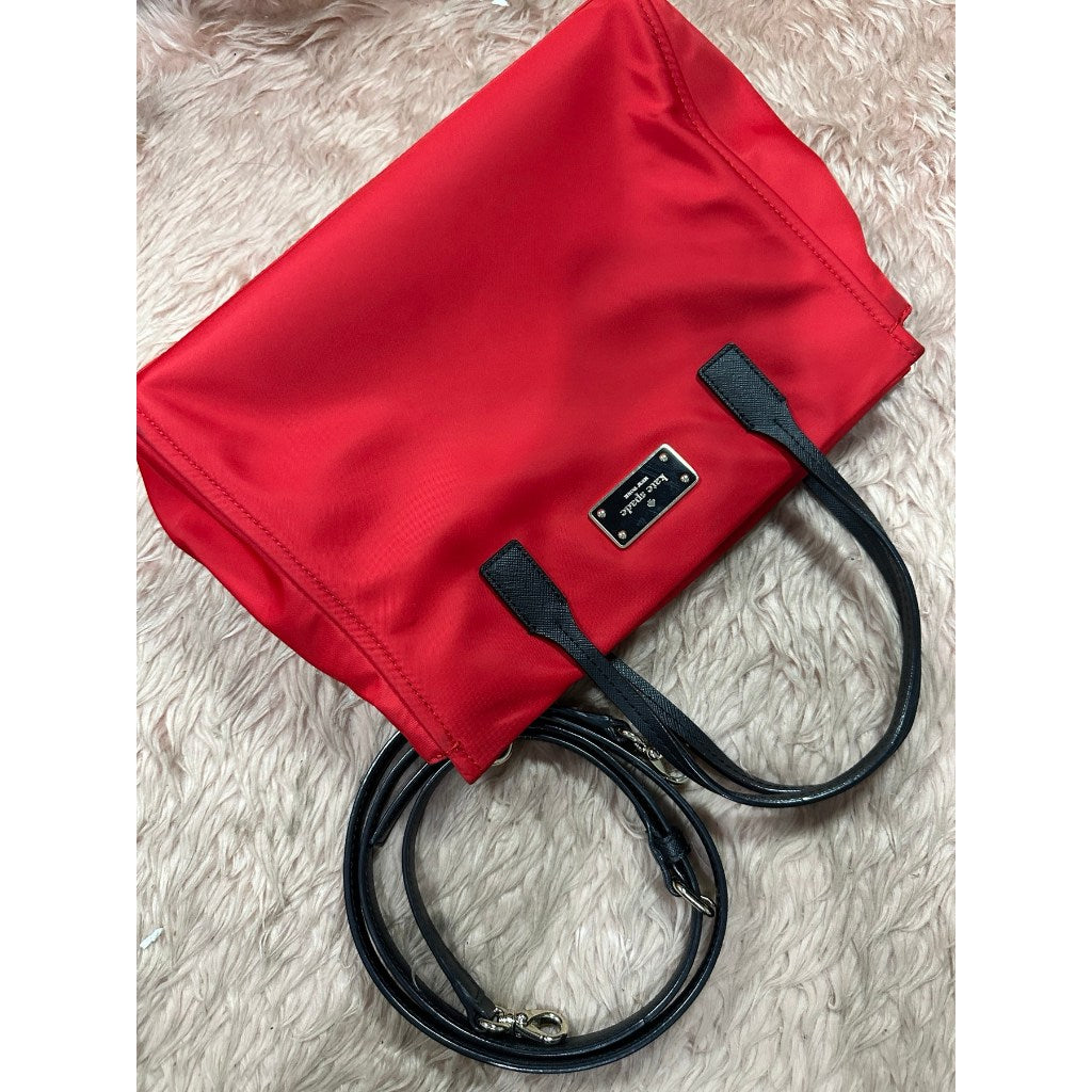 ORIG Preloved KS blake avenue small nylon tote bag red
