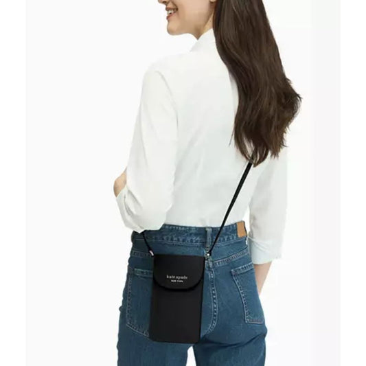 ORIG Preloved KS Cameron North South Flap Phone Crossbody Small Black Bag