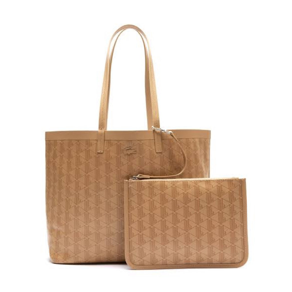 ORIG & IMPORTED LCT Women's Zely Medium & Small Tote Bag with Pouch Beige Chipmunk Black Blue