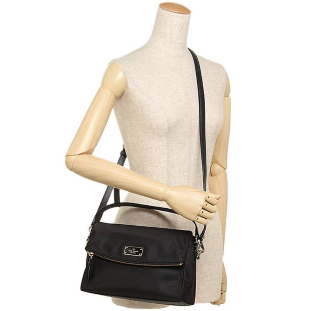 ORIG Preloved KS Blake Avenue Miri Nylon Flap Small Black Bag