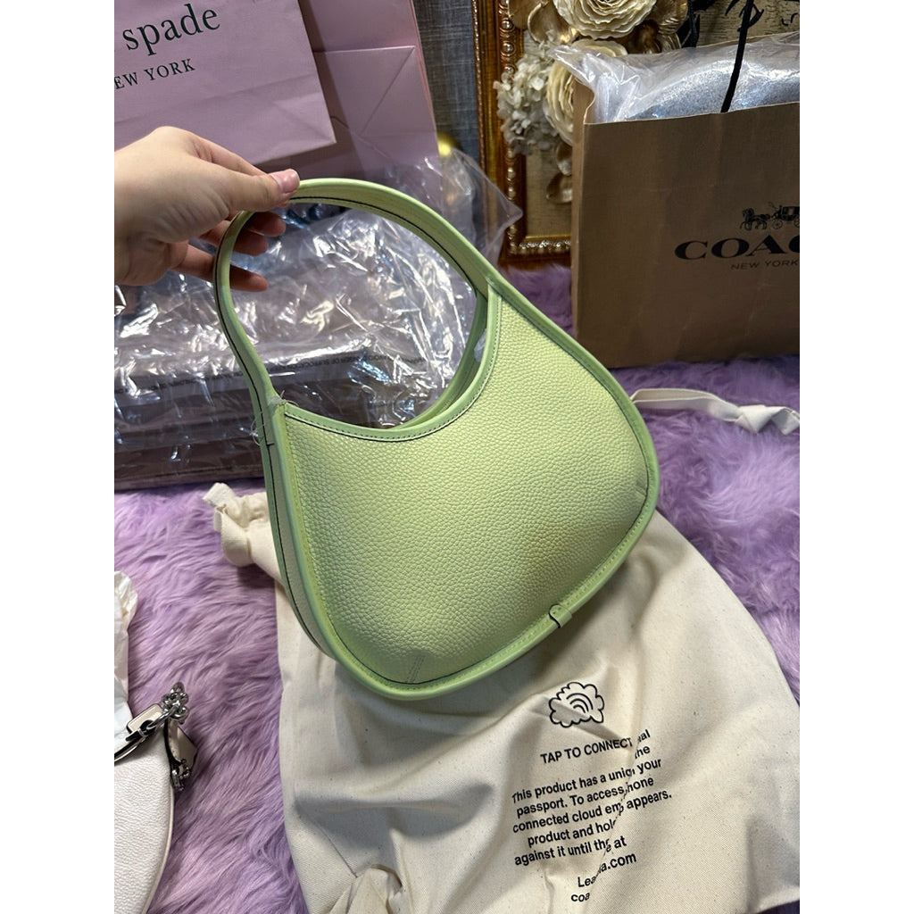 AUTHENTIC/ORIGINAL CCH Retail Ergo Bag In Coachtopia Leather - LIME GREEN