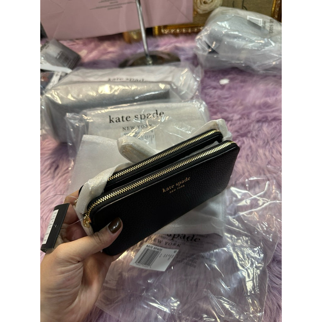 ORIG & IMPORTED KS Taylor Double Zip Crossbody Mini Bag Black / White