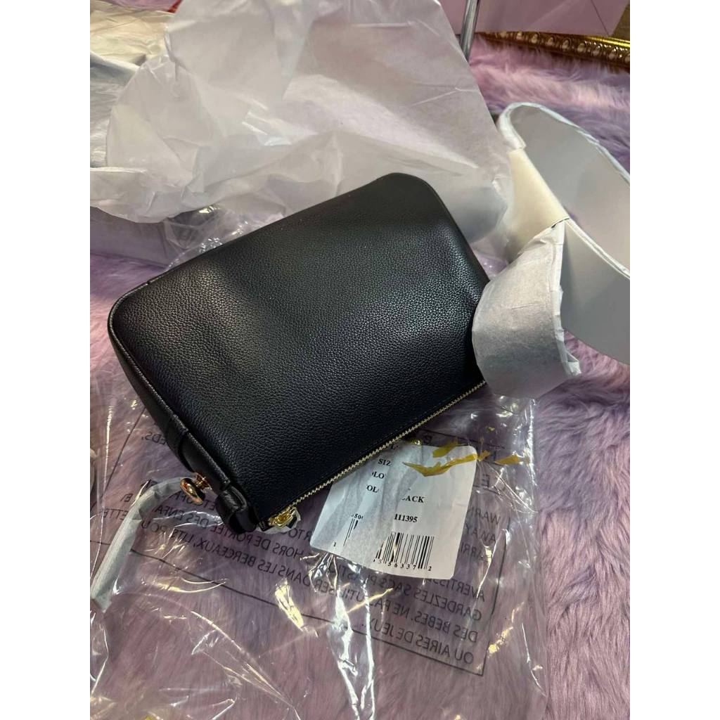 ORIG & IMPORTED TBurch Small Romy Leather Shoulder Bag Black