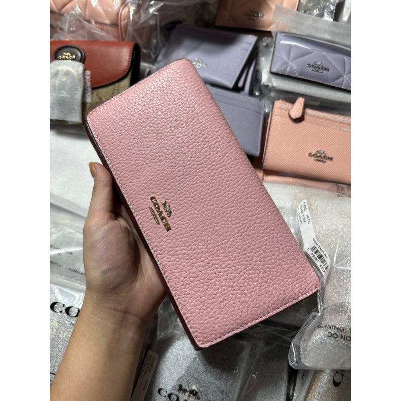 ORIG & IMPORTED CCH Slim Trifold Long Wallet in PINK WINE