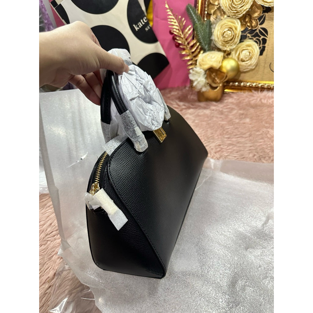 ORIG & IMPORTED KS Phoebe East West Satchel Medium Black Bag