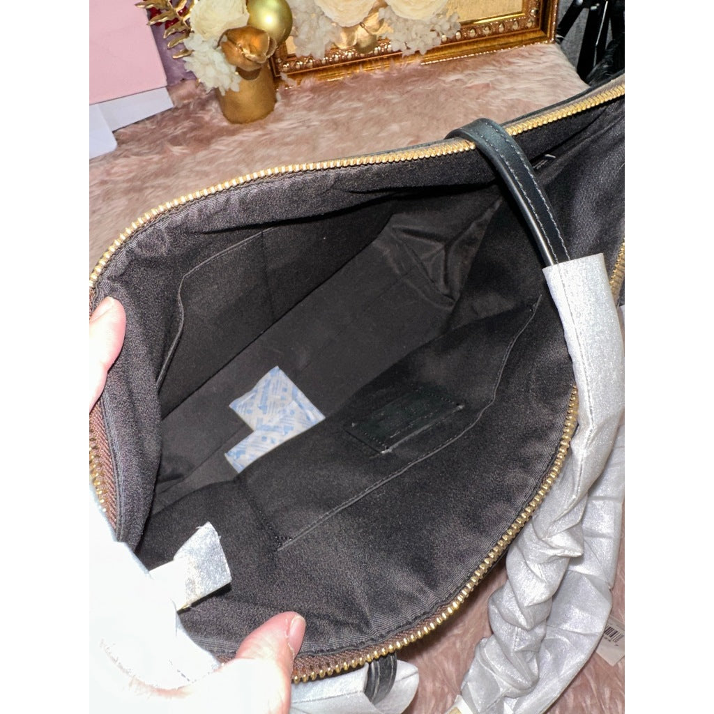 ORIG & IMPORTED CCH Zip Top Tote Large Brown Bag