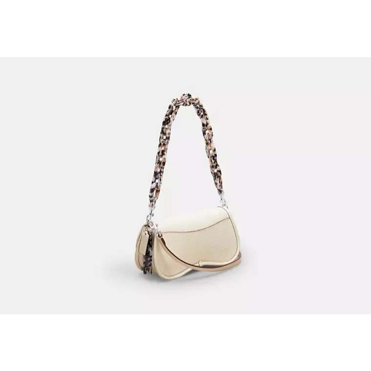 AUTHENTIC/ORIGINAL CCH Retail Wavy Dinky White Bag In Coachtopia Leather