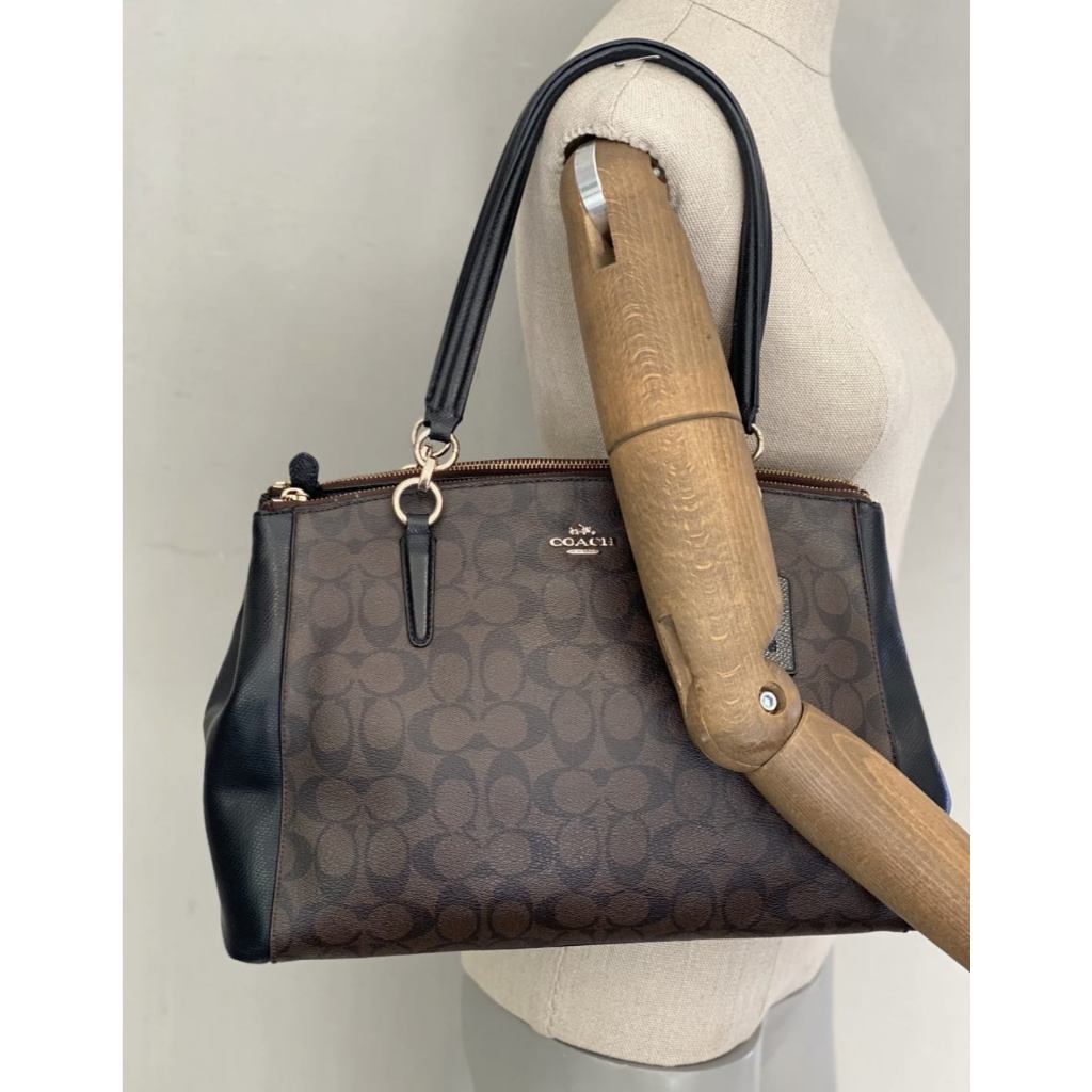 ORIG Preloved CCH CHRISTIE CARRYALL KHAKI LARGE TOTE SATCHEL BROWN BAG