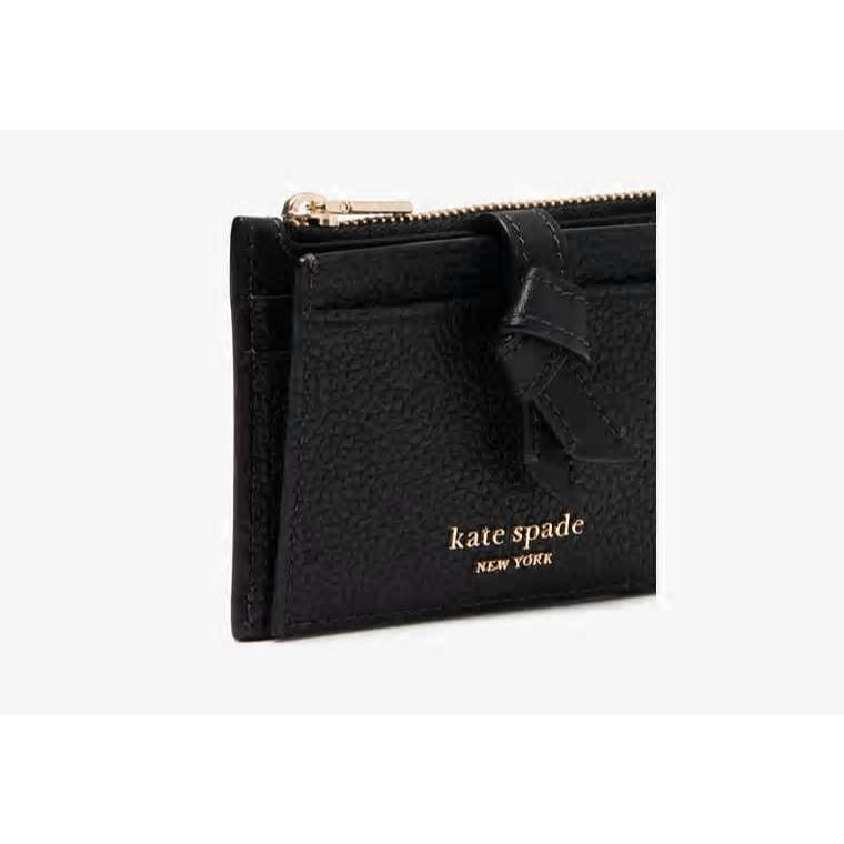 ORIG & IMPORTED KS Knott Zip Card Holder Small Wallet Black Brown