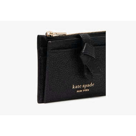 ORIG & IMPORTED KS Knott Zip Card Holder Small Wallet Black Brown