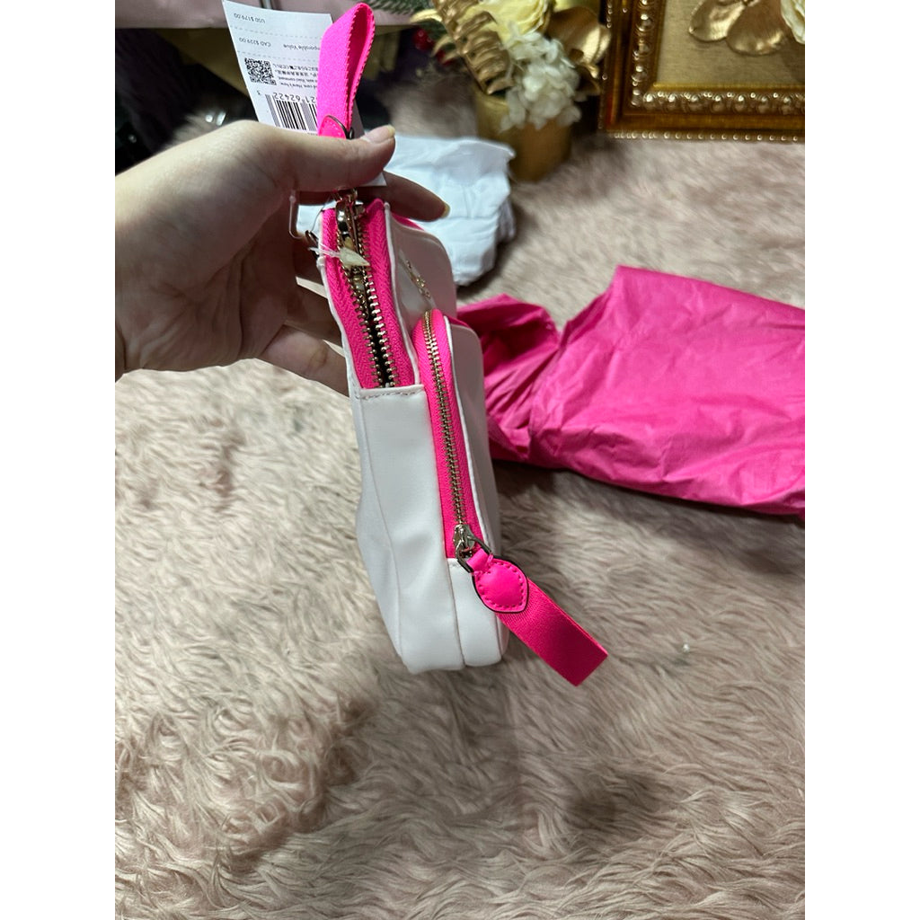 AUTHENTIC/ORIGINAL KS Chelsea Nylon Phone Crossbody Pink Small Bag