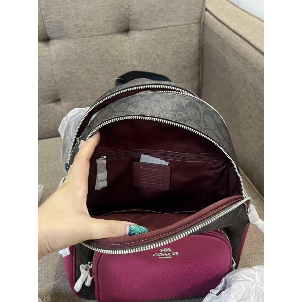 ORIG & IMPORTED CCH Medium Court Backpack In Signature Canvas Brown/Pink Bag