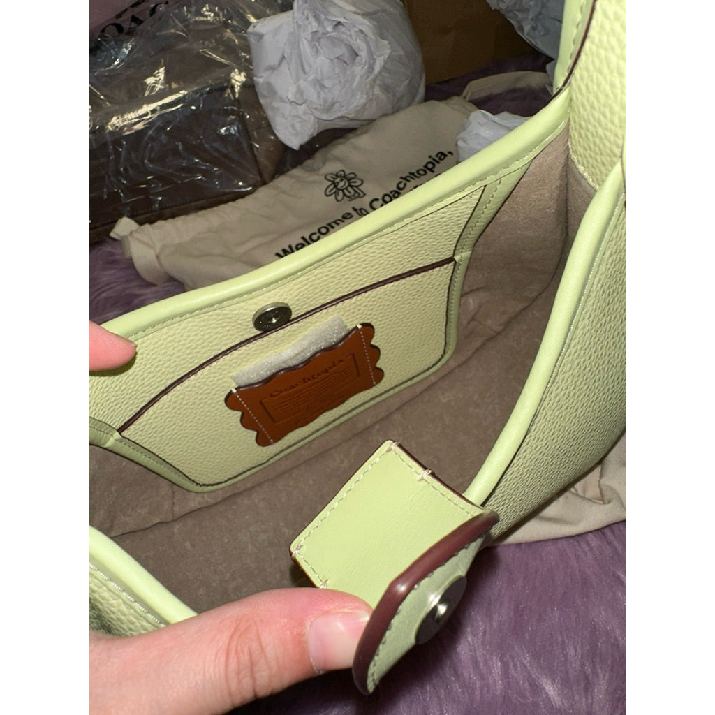 AUTHENTIC/ORIGINAL CCH Retail Ergo Bag In Coachtopia Leather - LIME GREEN