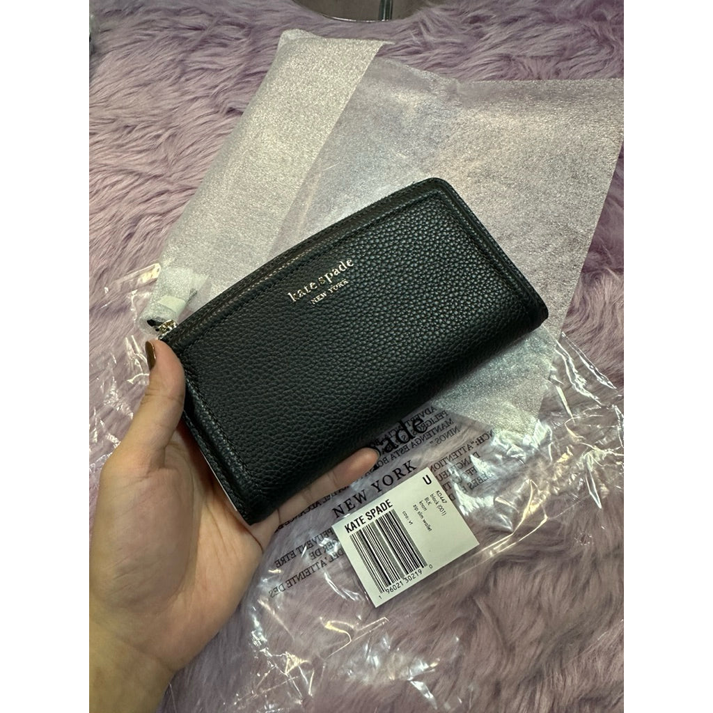 ORIG & IMPORTED KS Knott Zip Slim Black Wallet