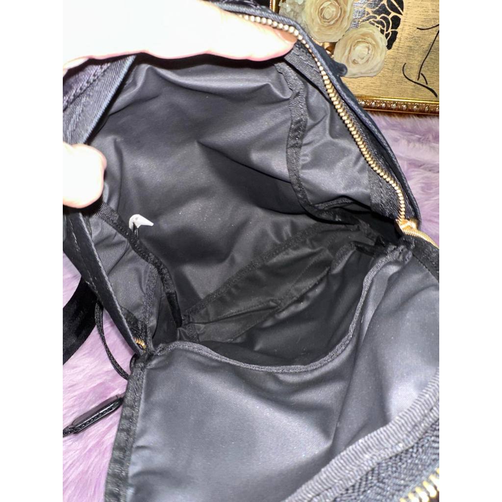 ORIG Preloved MJ Black Nylon Varsity Small Black Backpack Bag