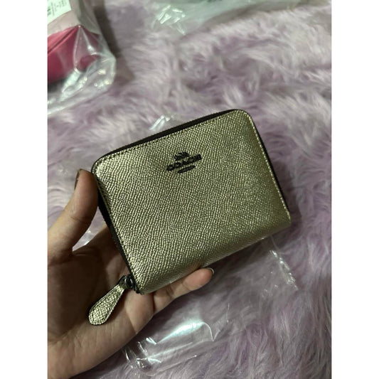 ORIG & IMPORTED WITH FLAW CCH Small Zip Around Wallet Brown Bronze