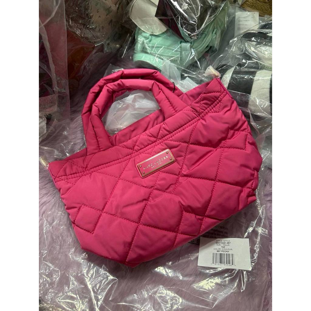 ORIG & IMPORTED MJ Quilted Nylon Mini Tote Bag Pink