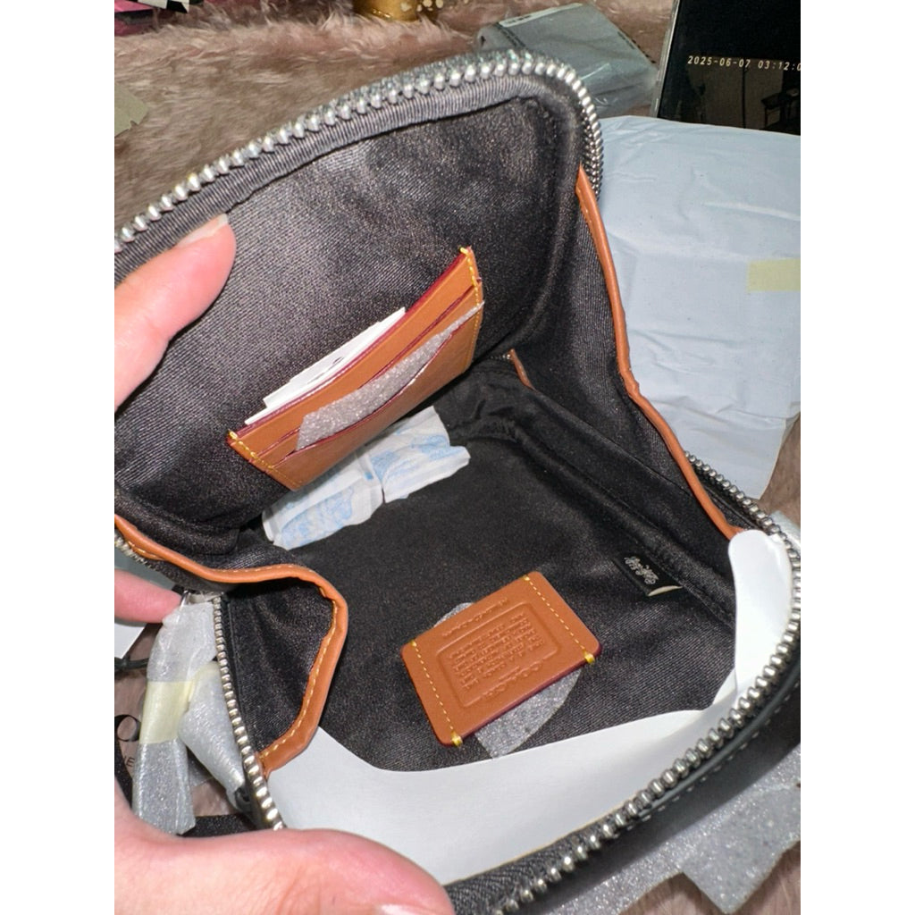 ORIG & IMPORTED CCH Stanton Crossbody Men Small Bag In Signature Jacquard - Silver/Black