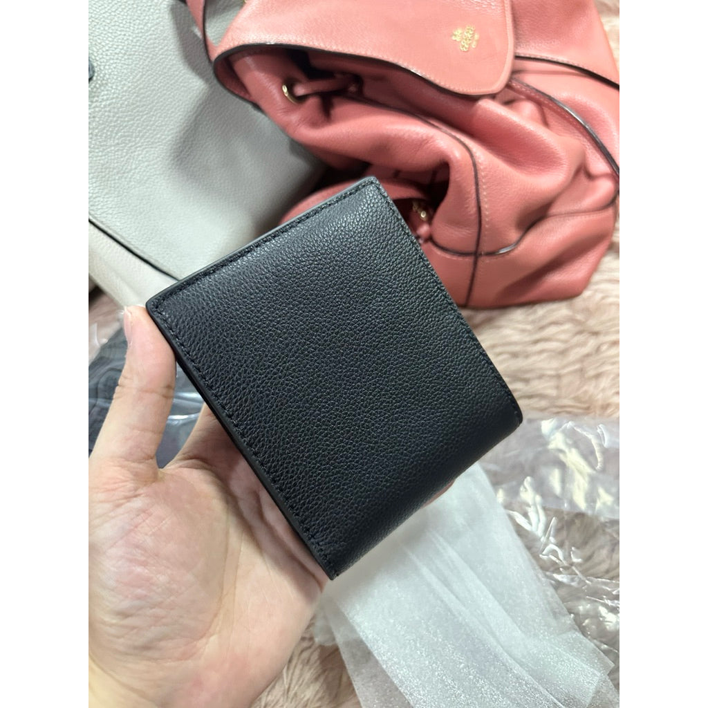 ORIG & IMPORTED CCH 3-IN-1 COMPACT BLACK WALLET FOR MEN (With Insert) CALF LEATHER