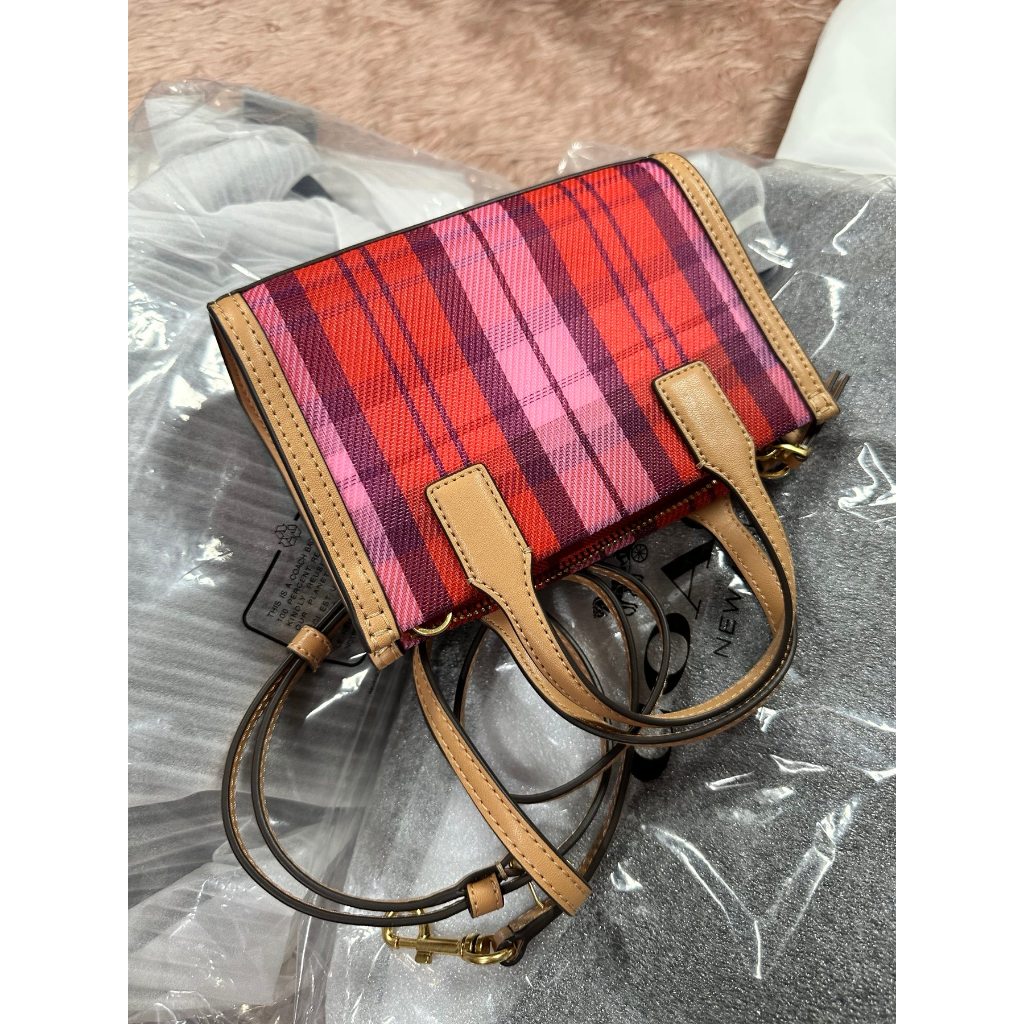 ORIG Preloved TBurch Nylon Mesh Mini Tote Pink Bag