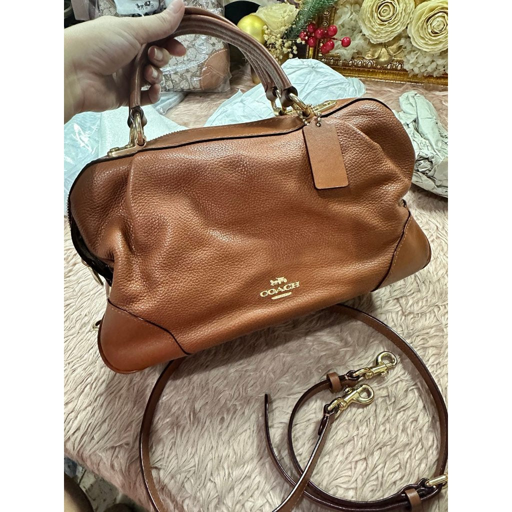 ORIG Preloved RARE CCH Lane Satchel Duffle Brown Bag