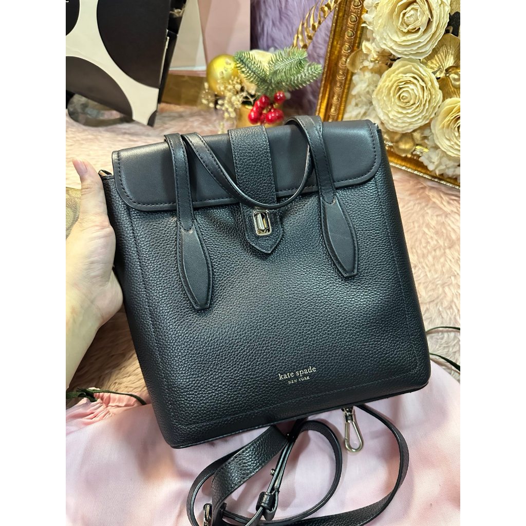 ORIG Preloved KS Retail Essential Medium North South Tote Black Bag