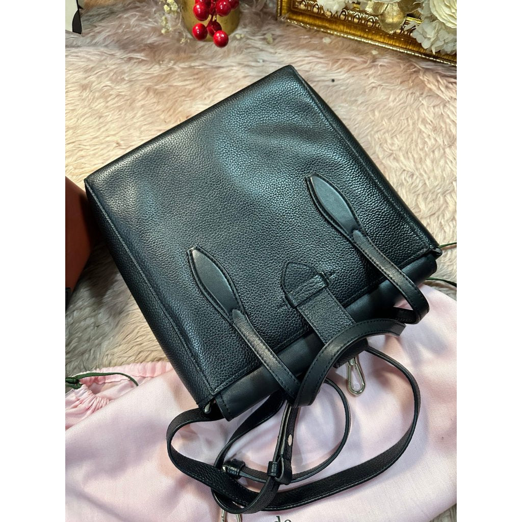 ORIG Preloved KS Retail Essential Medium North South Tote Black Bag