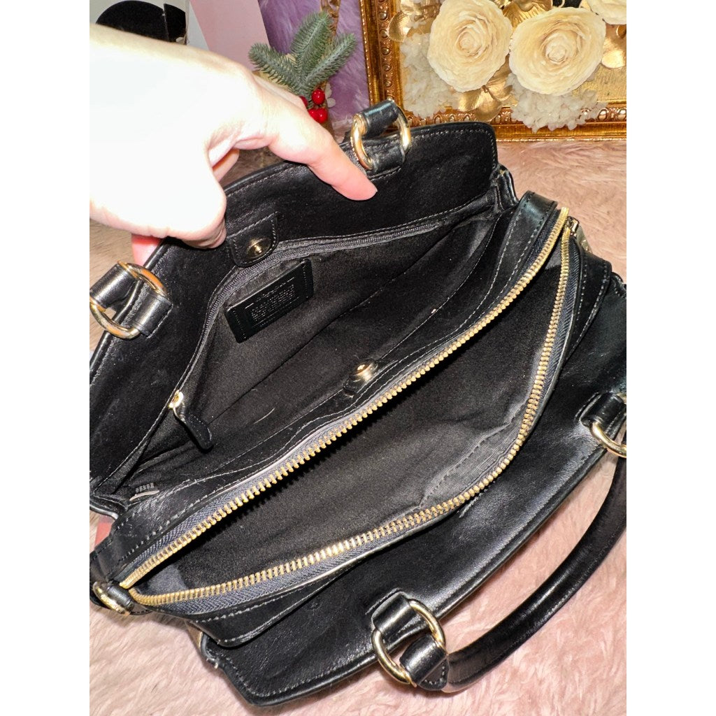 ORIG Preloved CCH Lillie Carryall In Colorblock Signature Canvas Brown Satchel Bag