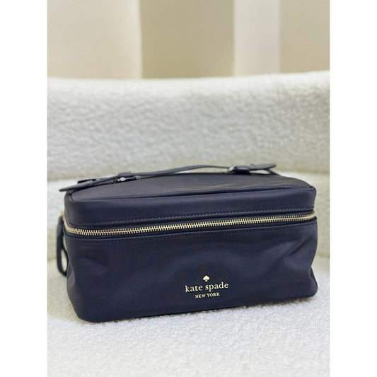 ORIG & IMPORTED Kate Spade KS Chelsea Travel Cosmetic Case Nylon Black Pouch