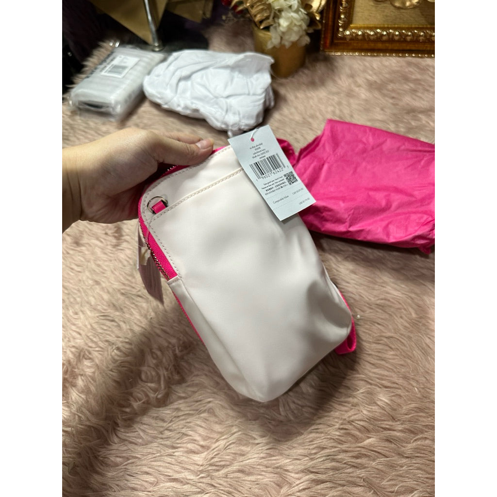 AUTHENTIC/ORIGINAL KS Chelsea Nylon Phone Crossbody Pink Small Bag