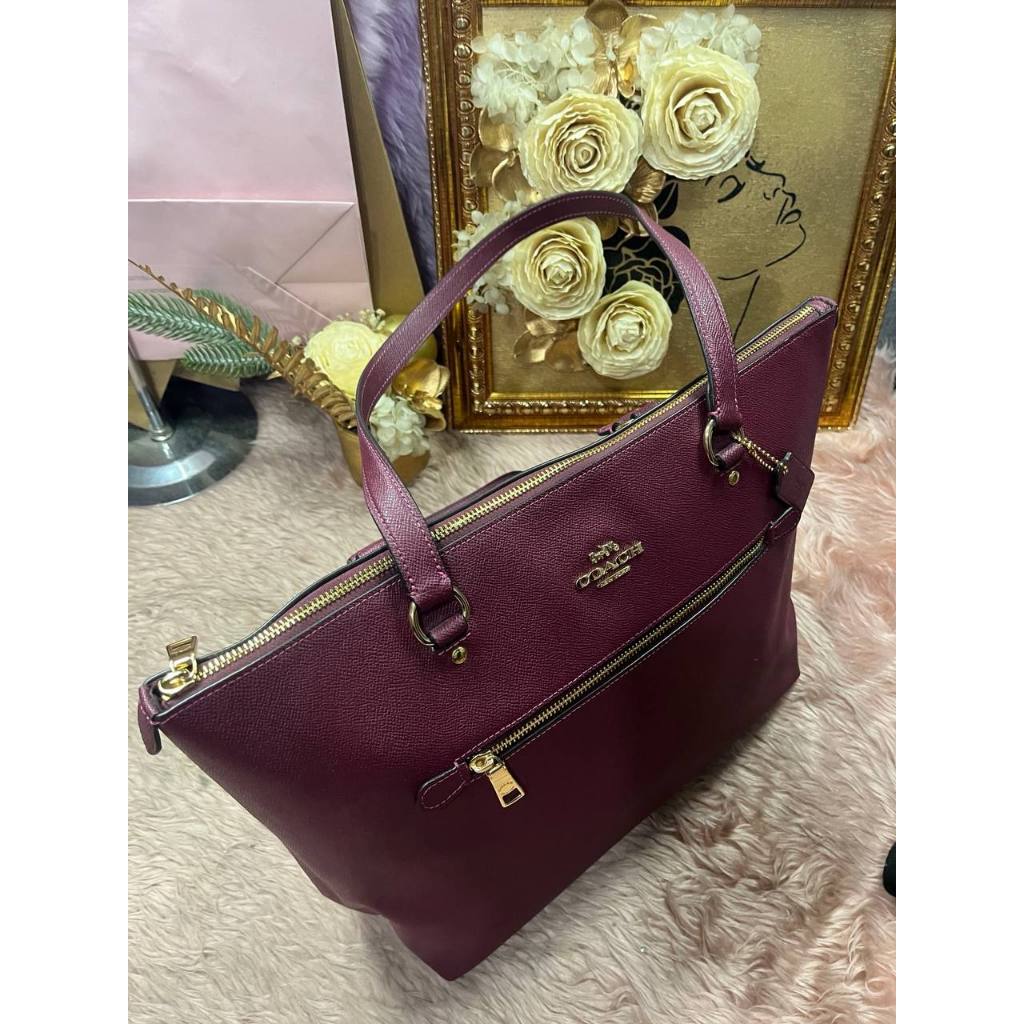 ORIG Preloved CCH Crossgrain Leather Gallery Tote Pink Fuchsia Bag