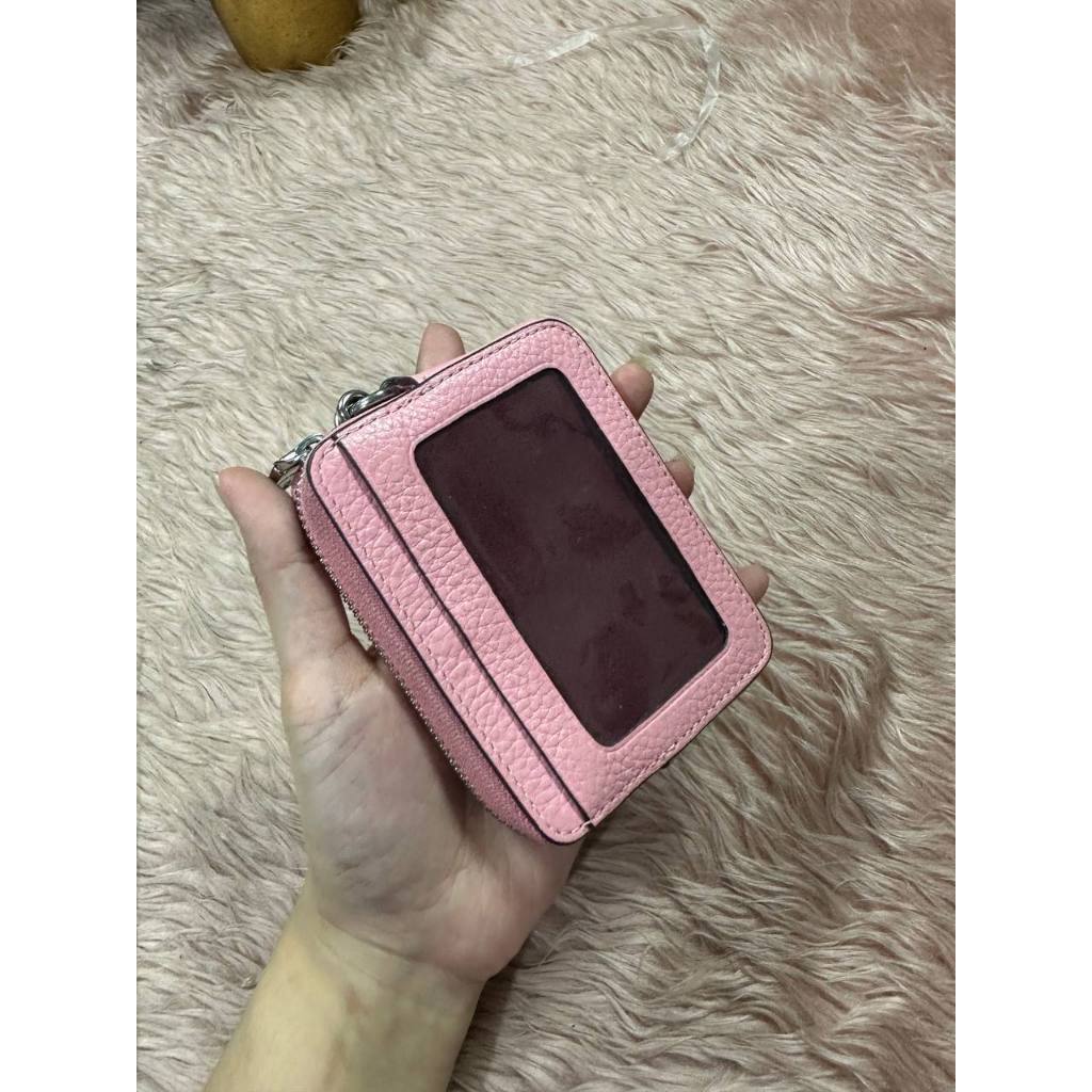 ORIG Preloved CCH Zip Card Case Small Pink Wallet